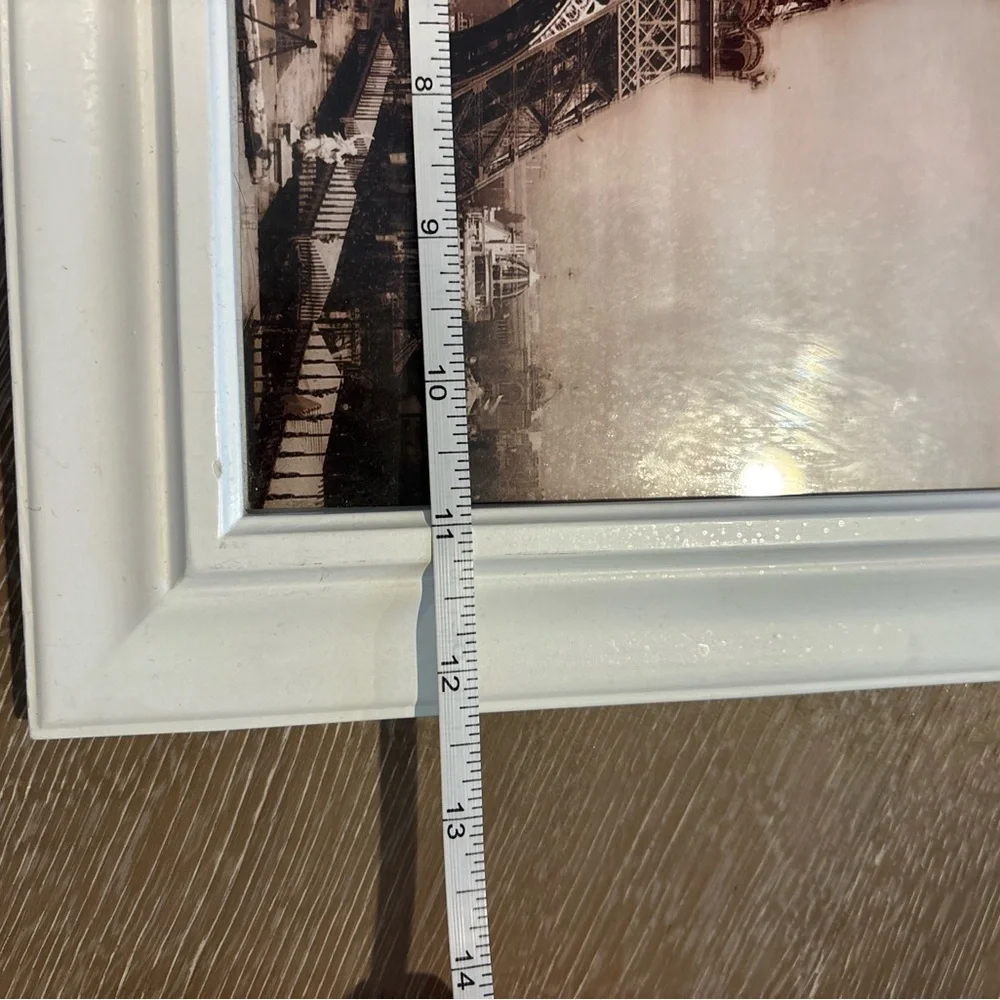 White Framed Eiffel Tower Wall Art - Picture 4 of 5